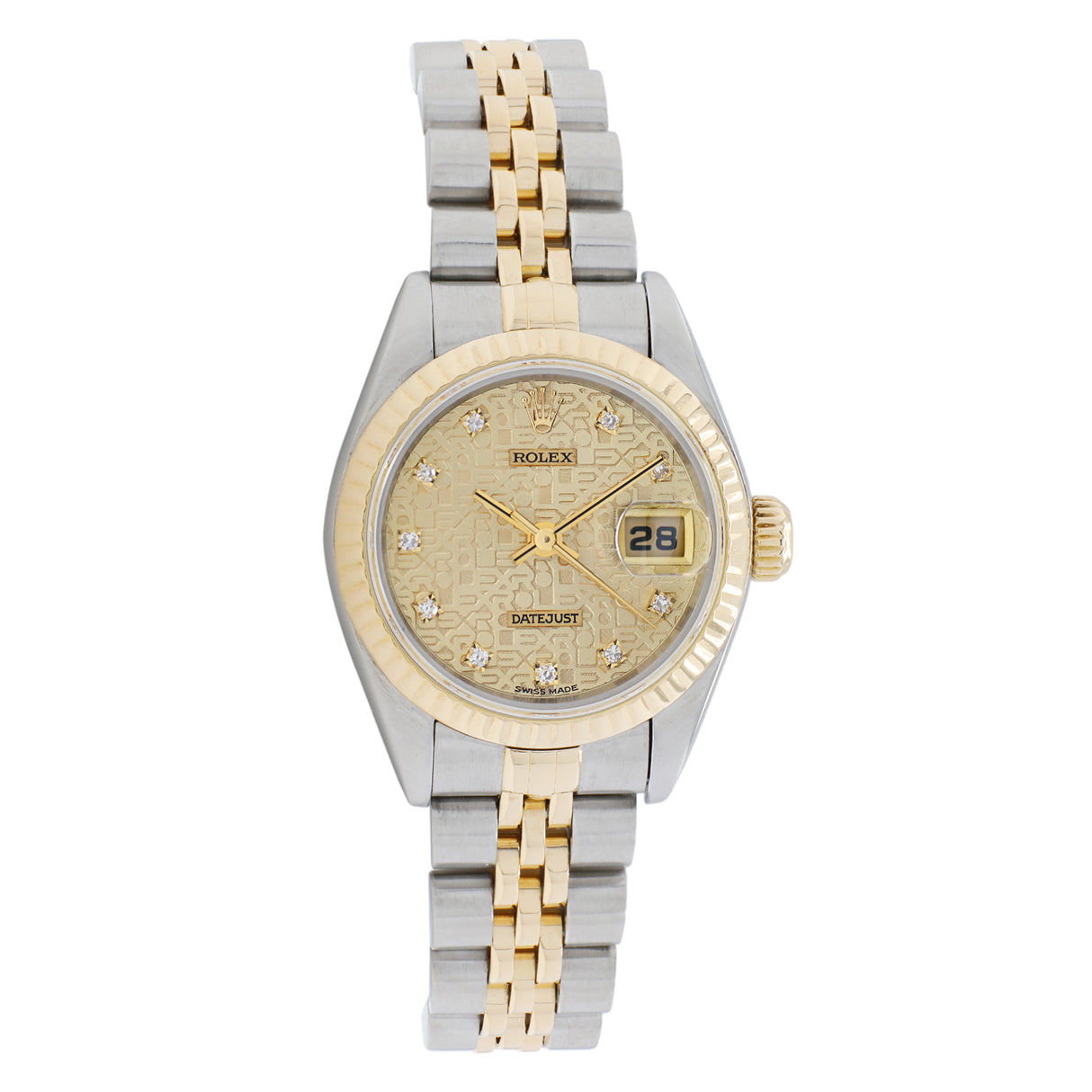 Rolex 18K Yellow Gold Stainless Steel Ladies Datejust 69173