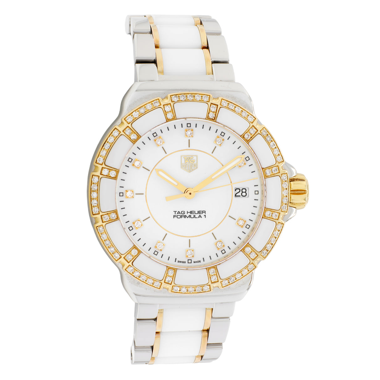 Tag Heuer Stainless Steel Ceramic Diamond Formula 1 Quartz WAH1221 Watches Tag Heuer