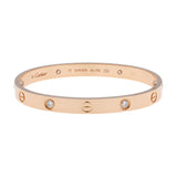 Cartier 18K Rose Gold 4 Diamond Classic Love Bracelet Designer Jewellery Cartier
