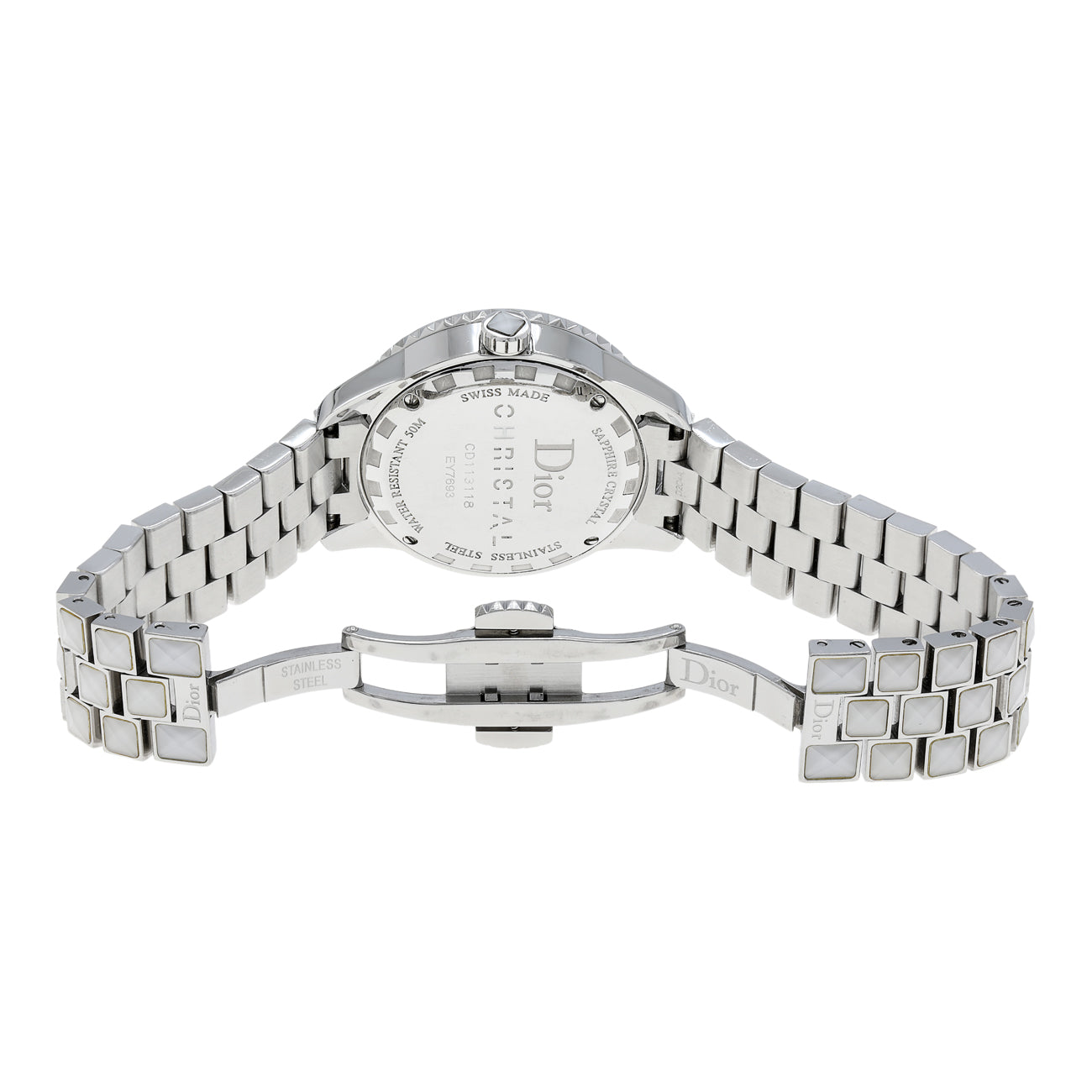 d*7様 Christian Dior ホワイト　チェーンベルト Christian Dior Stainless Steel Christal CD113118 – Modaselle