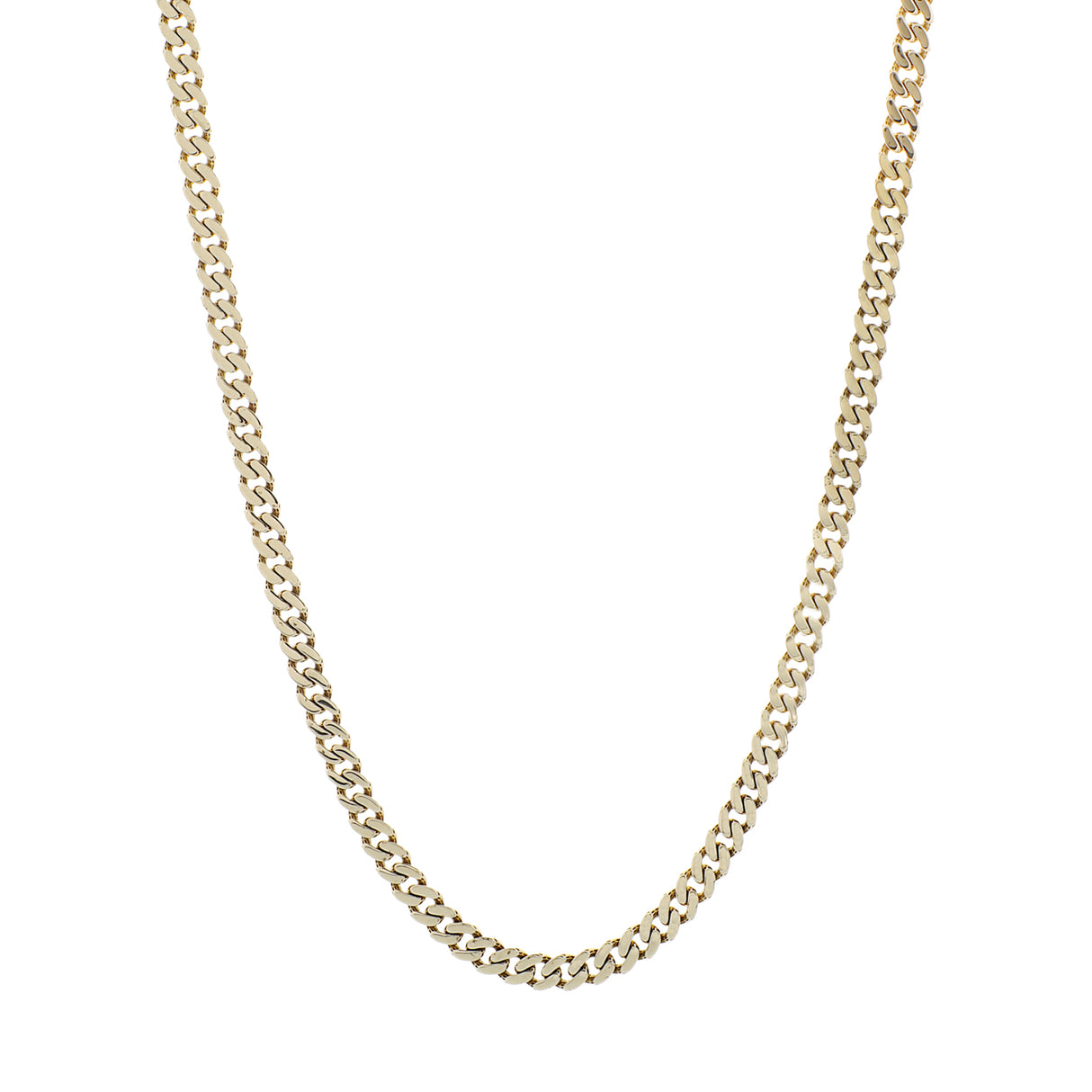 10K Yellow Gold Monaco Diamond Cut Curb Link Chain Fine Jewellery Modaselle