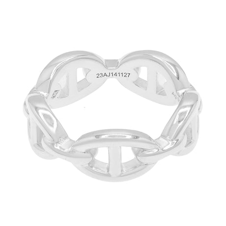 Hermes Sterling Silver Small Chaine D'ancre Enchainee Ring Designer Jewellery Hermes