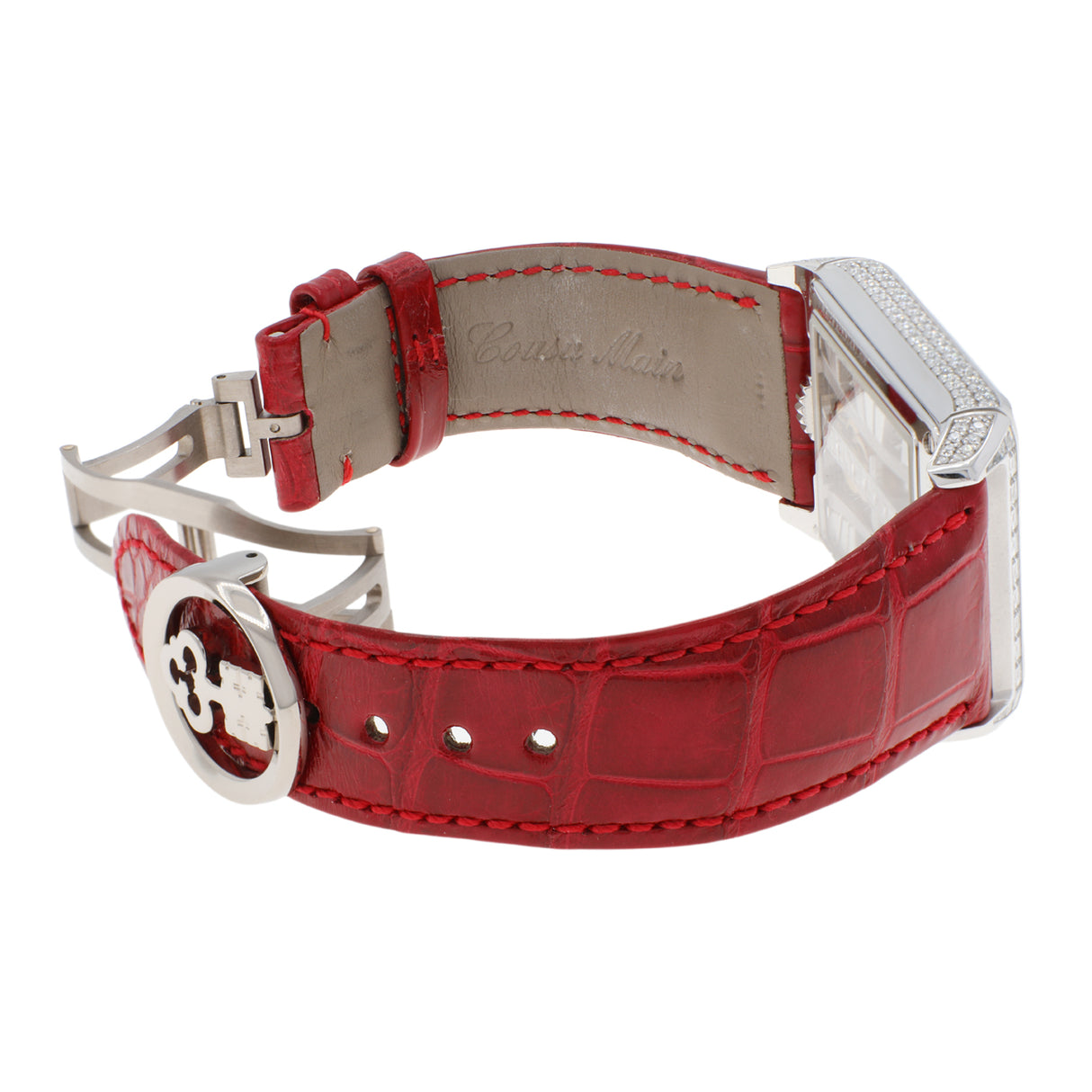 Corum 18K White Gold Diamond Golden Bridge B113/03306 Watches Corum