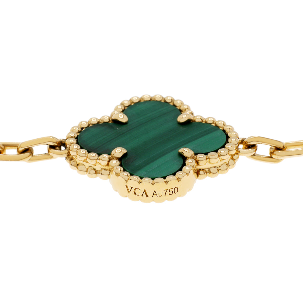 Van Cleef & Arpels 18K Yellow Gold 5 Motifs Vintage Alhambra Bracelet