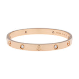 Cartier 18K Rose Gold 4 Diamond Classic Love Bracelet Designer Jewellery Cartier