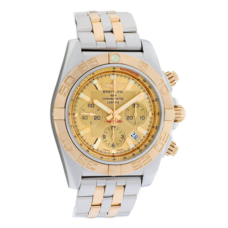Breitling Stainless Steel 18K Rose Gold Chronomat 44 CB0110 Watches Breitling