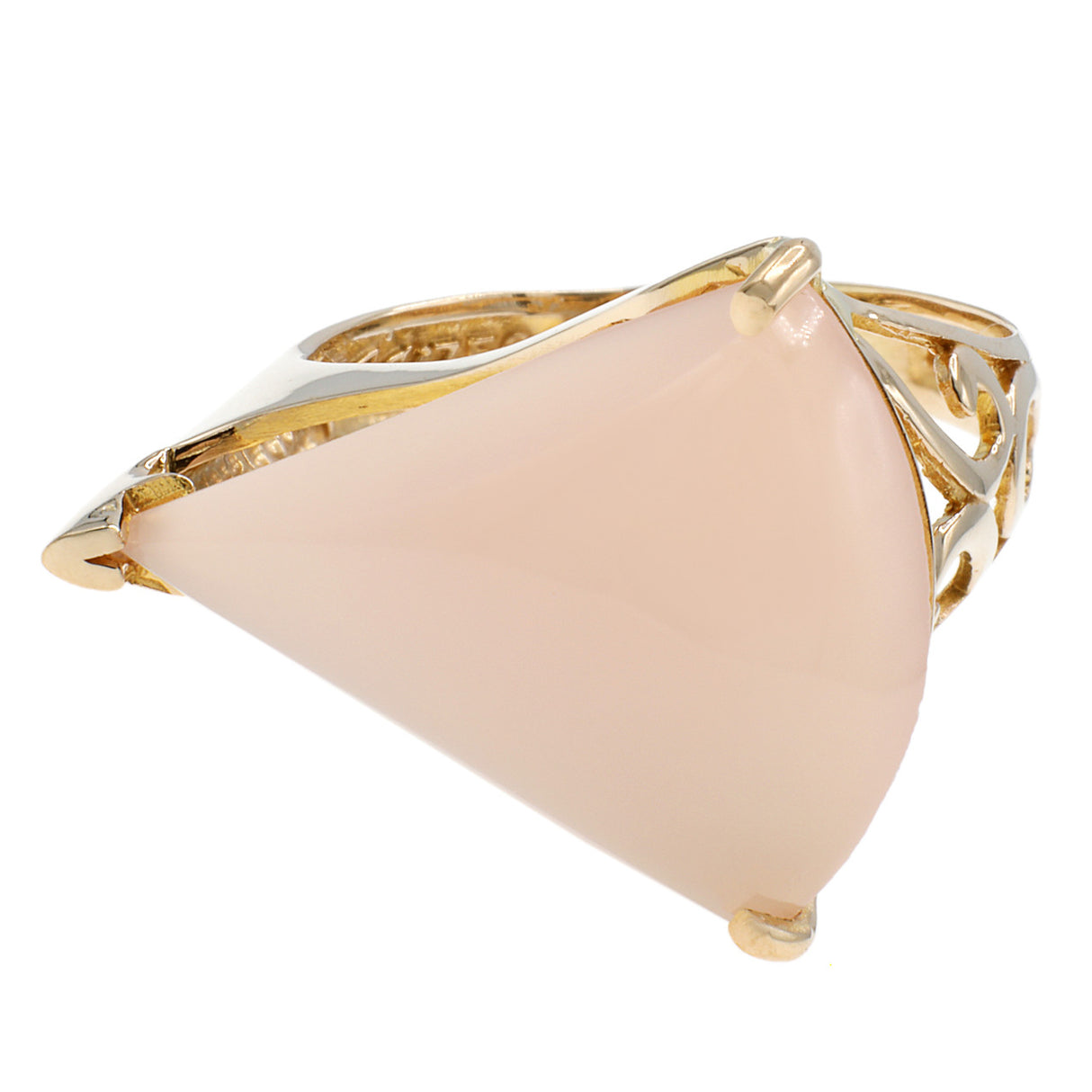 18K Yellow Gold Chalcedony Ring