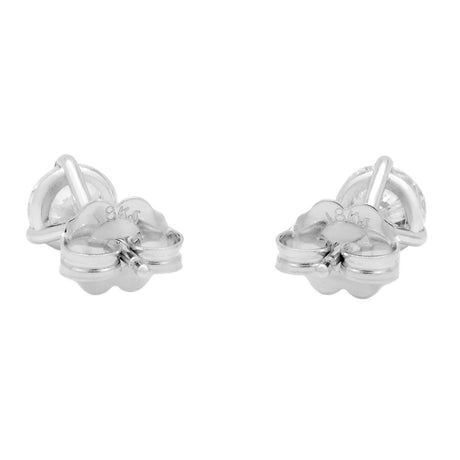 18K White Gold 0.90 Carat Diamond Stud Earrings