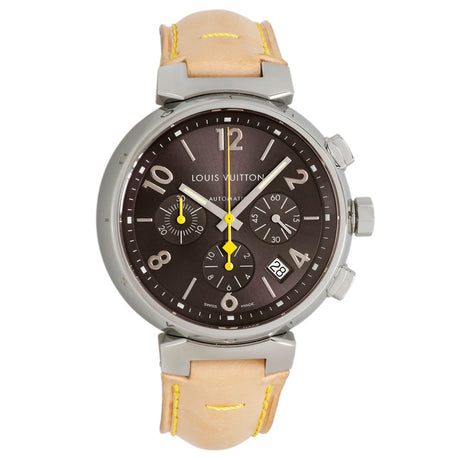 Louis Vuitton Stainless Steel Tambour Automatic Chronograph Q1121 Louis Vuitton