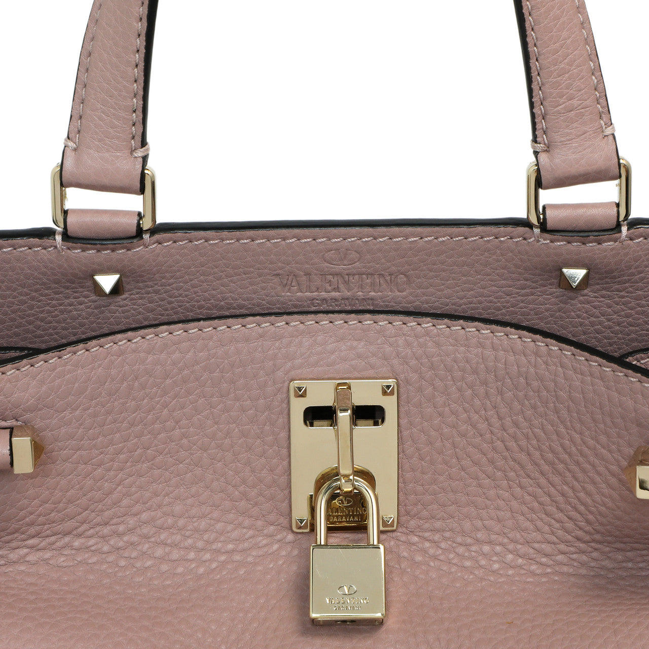Valentino Mauve Pebbled Calfskin Medium Joylock Satchel Valentino Mauve Pebbled Calfskin Medium Joylock Satchel