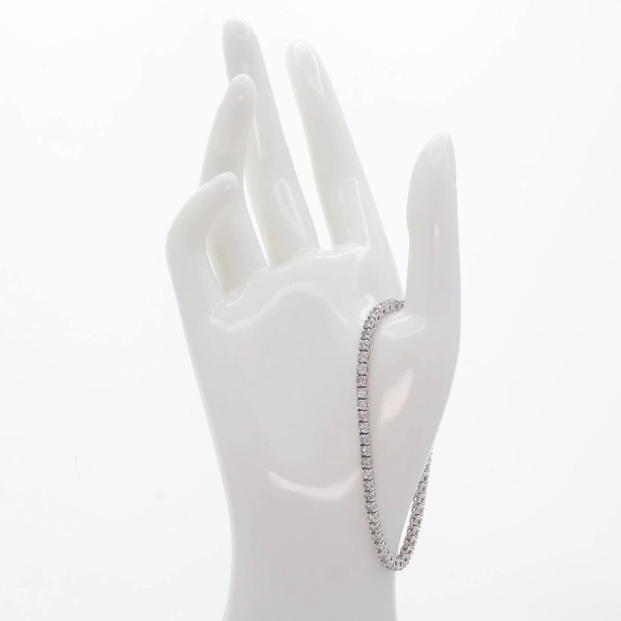 14K White Gold 6.56 Carat Tennis Bracelet Fine Jewellery Modaselle