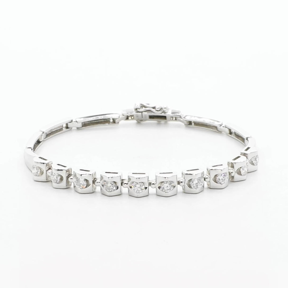 18K White Gold 0.83 Carat Diamond Bracelet Fine Jewellery Modaselle