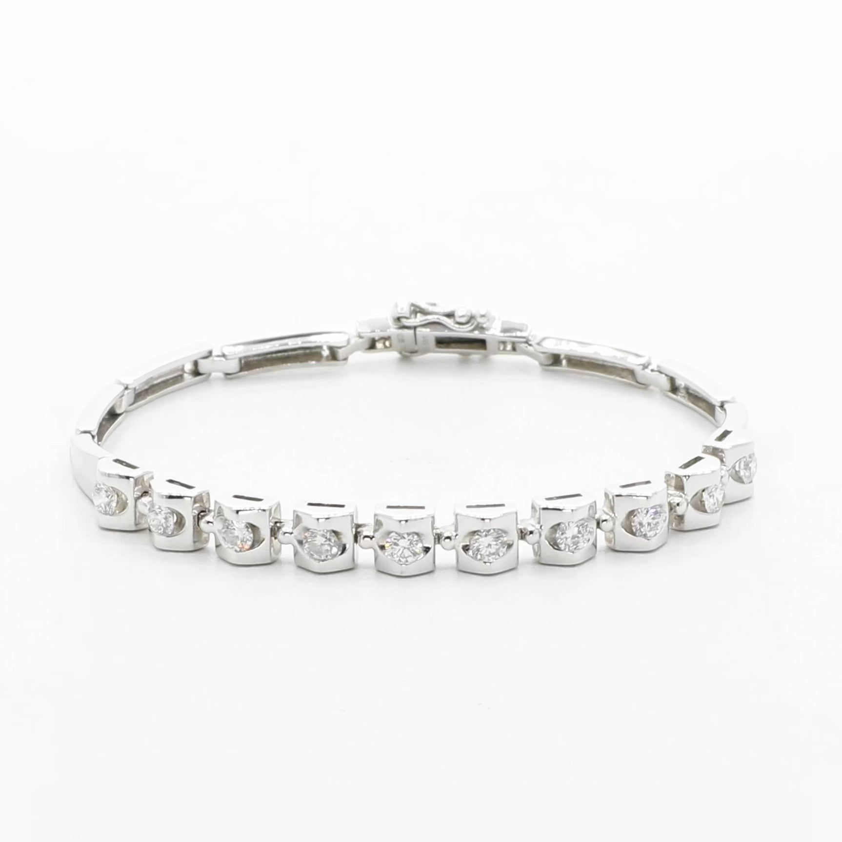 18K White Gold 0.83 Carat Diamond Bracelet Fine Jewellery Modaselle