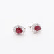 18K White Gold 1.58 Carat Ruby Diamond Earrings Fine Jewellery Modaselle