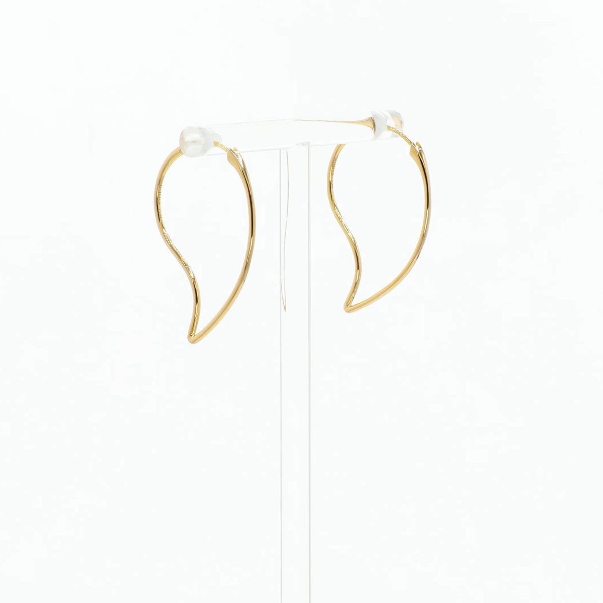 18K Yellow Gold Hoop Earrings Fine Jewellery Modaselle