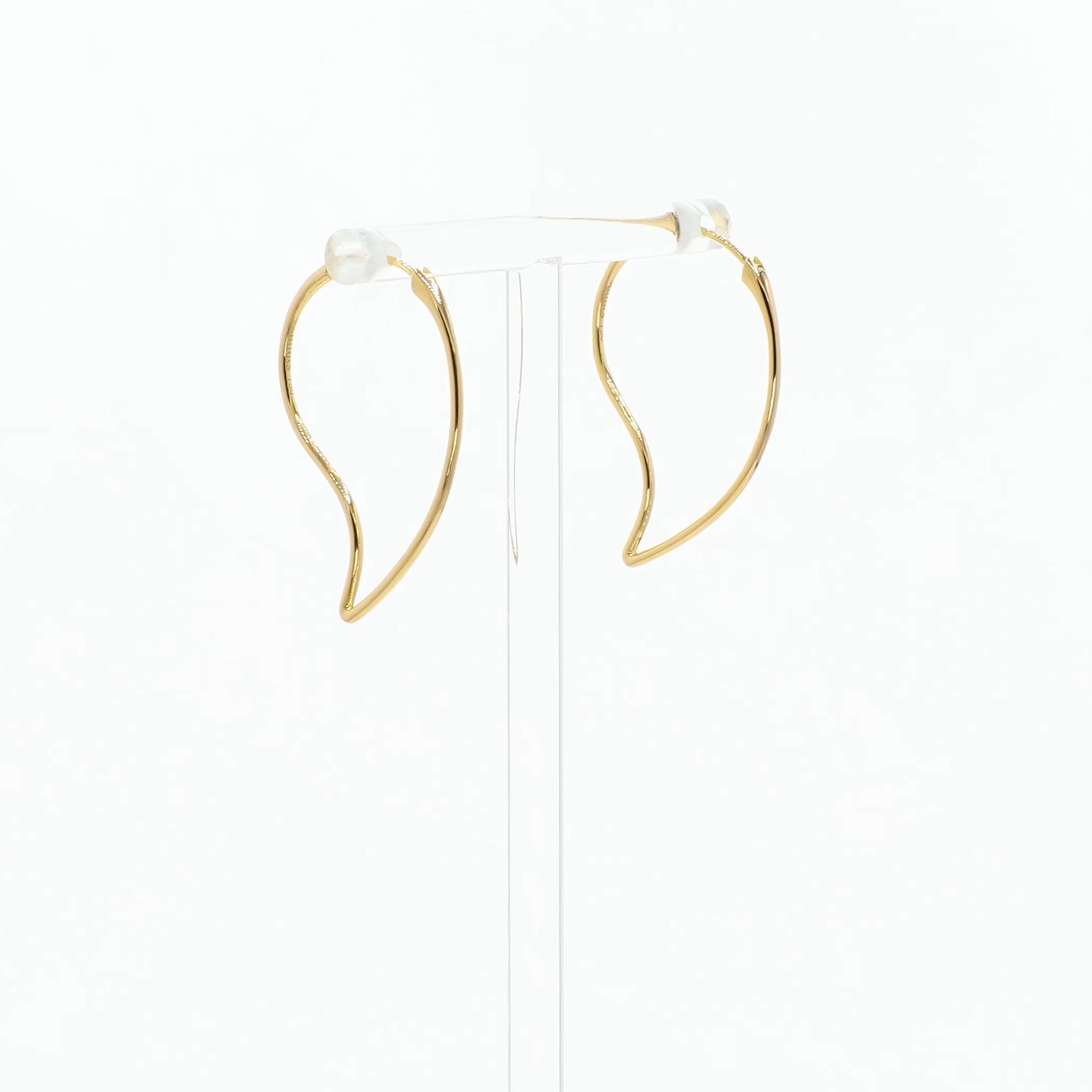 18K Yellow Gold Hoop Earrings Fine Jewellery Modaselle