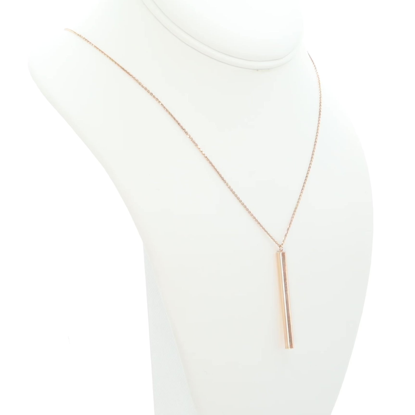 10K Rose Gold Octagon Bar Pendant Fine Jewellery Modaselle