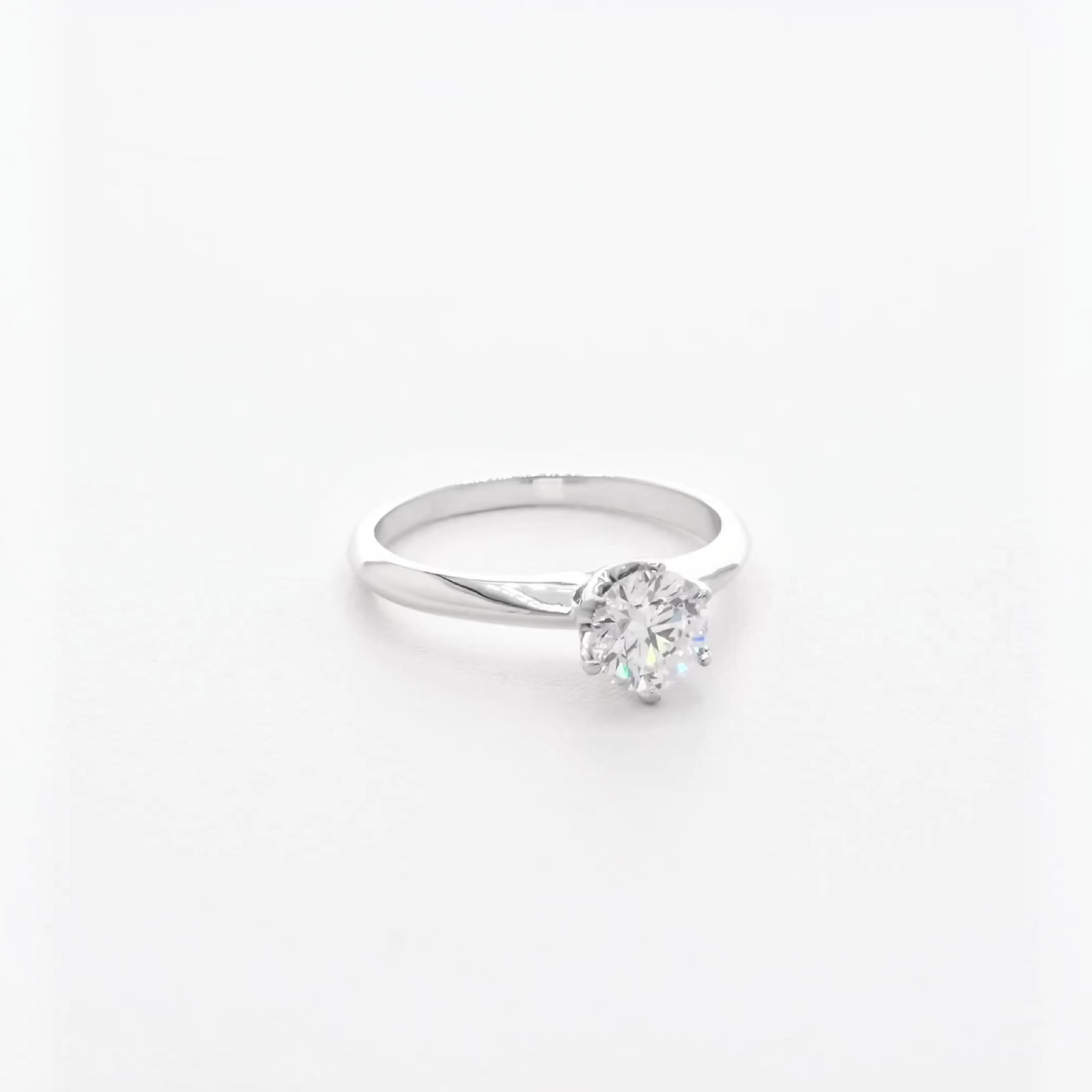 18K White Gold 0.70 Carat Diamond Solitaire Ring Fine Jewellery Modaselle