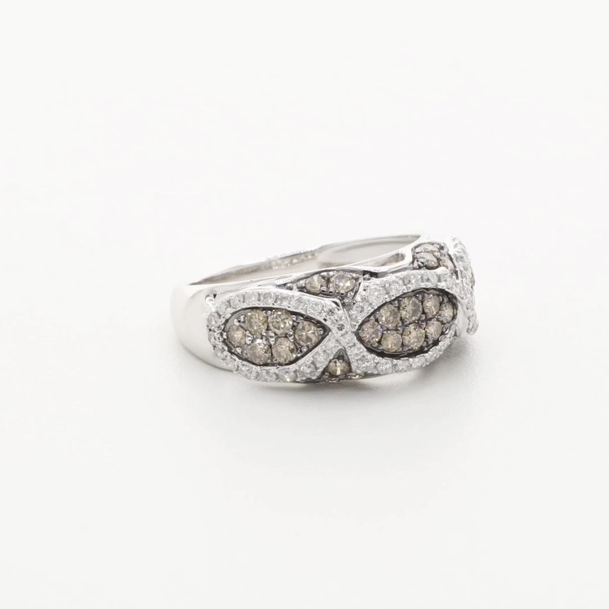 14K White Gold Fancy Brown Diamond Ring Fine Jewellery Modaselle