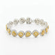 18K White Gold 6.76 Carat Fancy Yellow Diamond Bracelet Fine Jewellery Modaselle