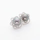 18K White Gold Diamond Framed Tahitian Black Pearl Earrings Fine Jewellery Modaselle