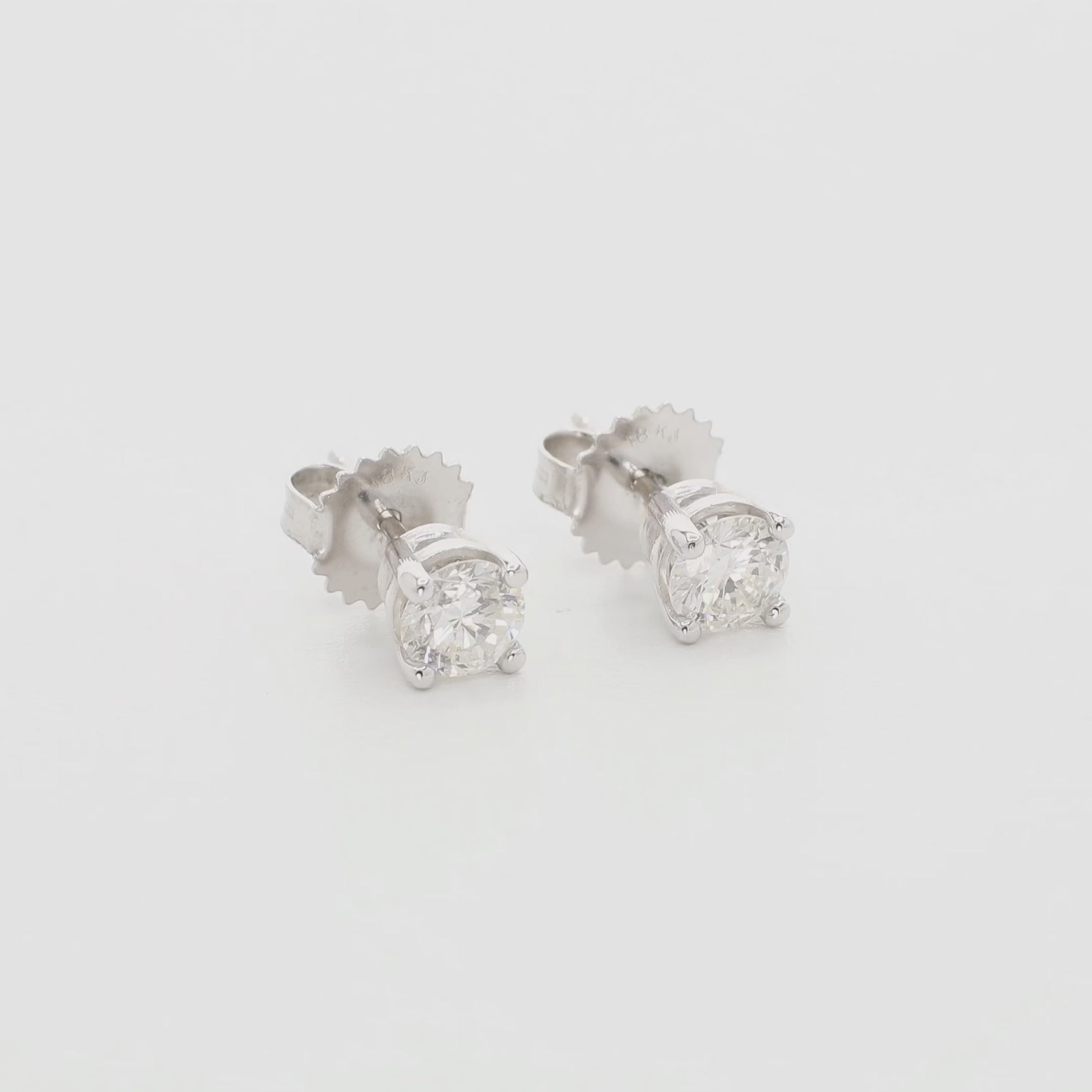 18K White Gold 0.83 Carat Diamond Earrings Fine Jewellery Modaselle