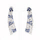 14K White Gold Diamond Sapphire Drop Earrings Fine Jewellery Modaselle