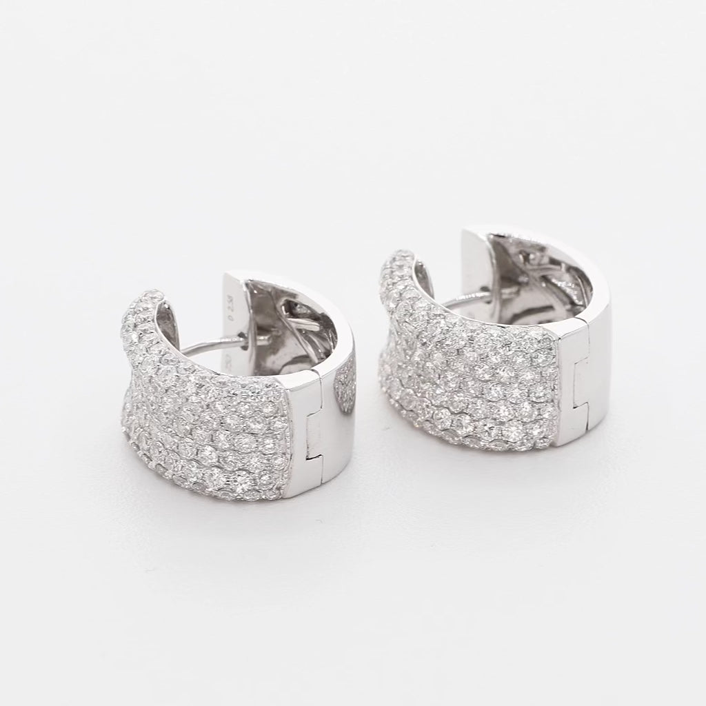 18K White Gold 2.58 Carat Diamond Earrings Fine Jewellery Modaselle