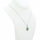 18K White Gold Cabochon Jadeite Diamond Pendant Fine Jewellery Modaselle