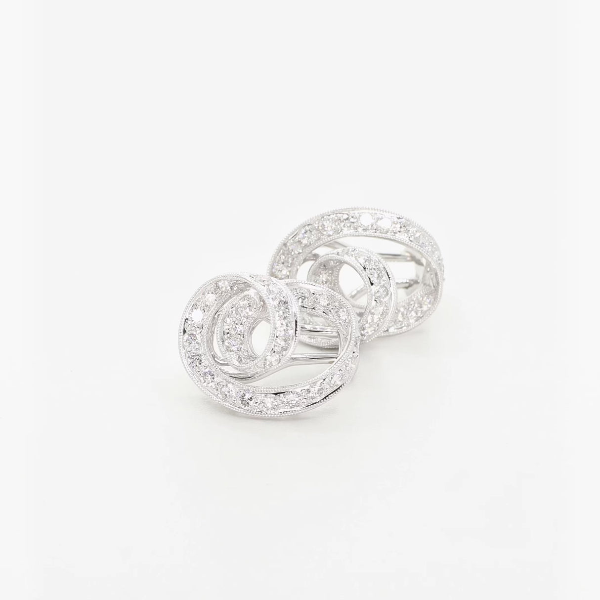 18K White Gold 0.65 Carat Diamond Earrings Fine Jewellery Modaselle