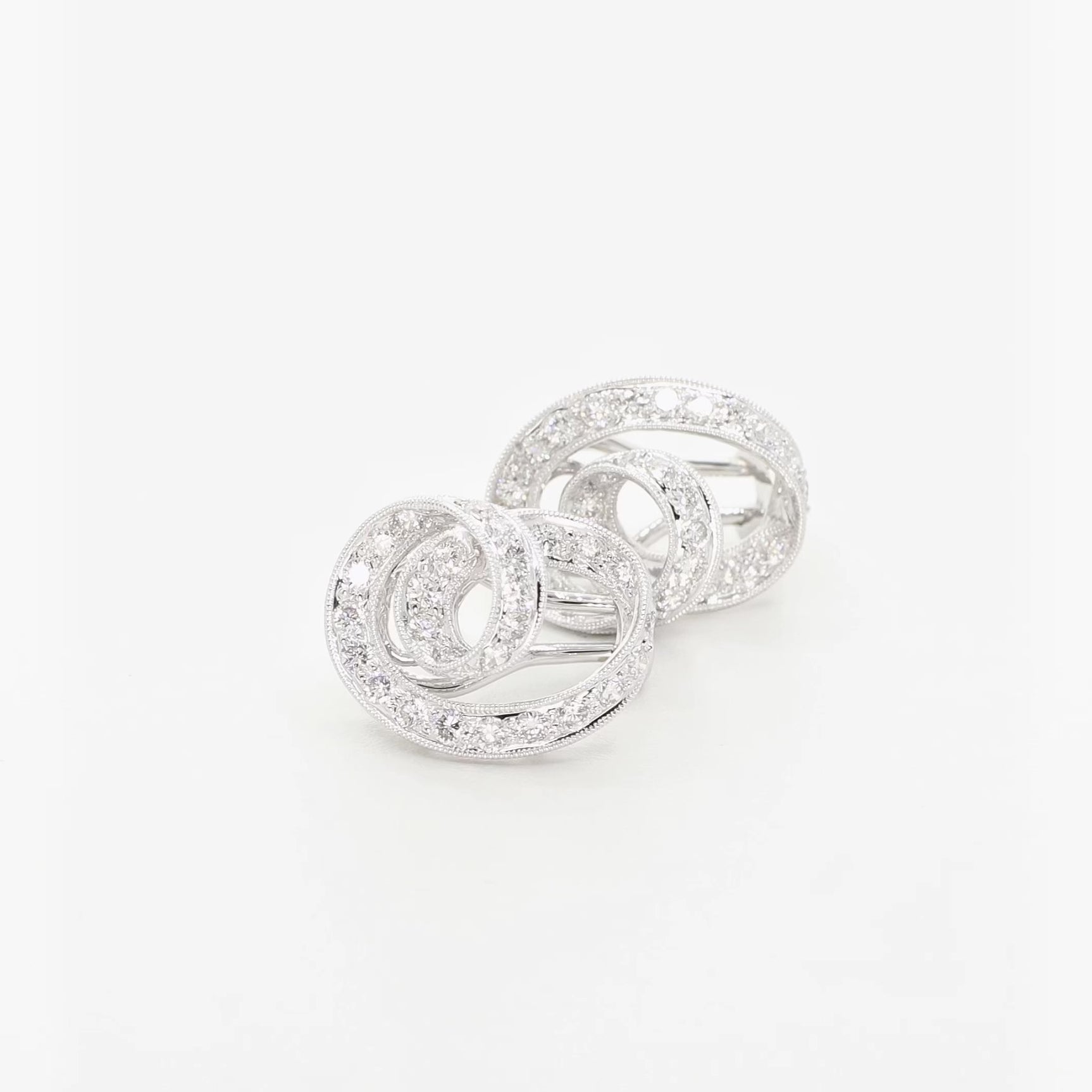 18K White Gold 0.65 Carat Diamond Earrings Fine Jewellery Modaselle