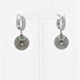 18K White Gold 15mm Tahitian Pearl Earrings Fine Jewellery Modaselle