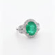 18K White Gold 5.88 Carat Emerald Ring Fine Jewellery Modaselle