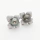18K White Gold 12.0mm Tahitian Pearl & Diamond Earrings Fine Jewellery Modaselle
