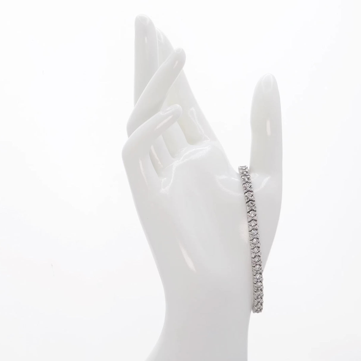 14K White Gold 6.24 Carat Tennis Bracelet Fine Jewellery Modaselle