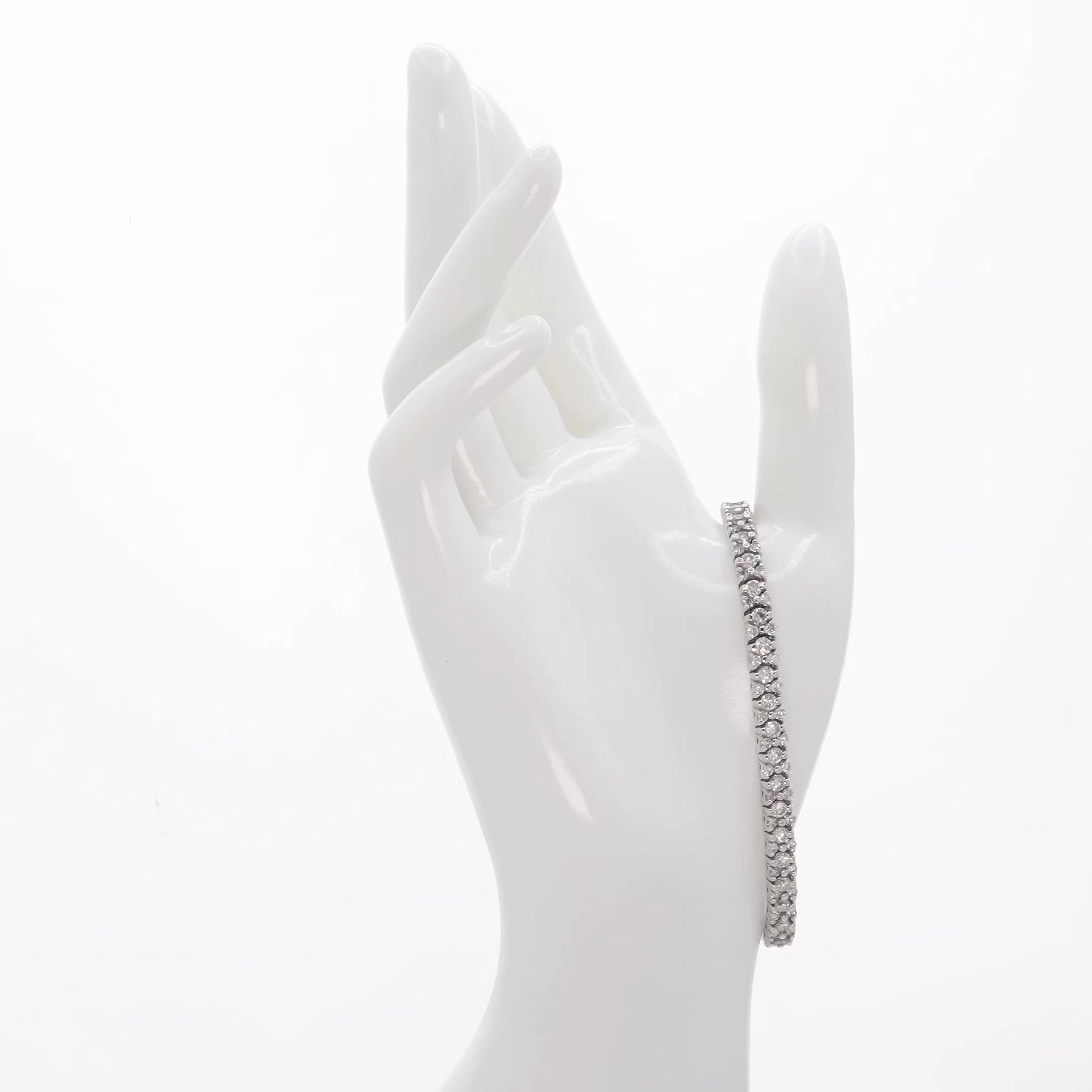 14K White Gold 6.24 Carat Tennis Bracelet Fine Jewellery Modaselle