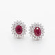 18K White Gold 2.06 Carat Ruby Diamond Earrings Fine Jewellery Modaselle