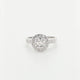 19K White Gold 0.68 Carat Diamond Halo Ring Fine Jewellery Modaselle