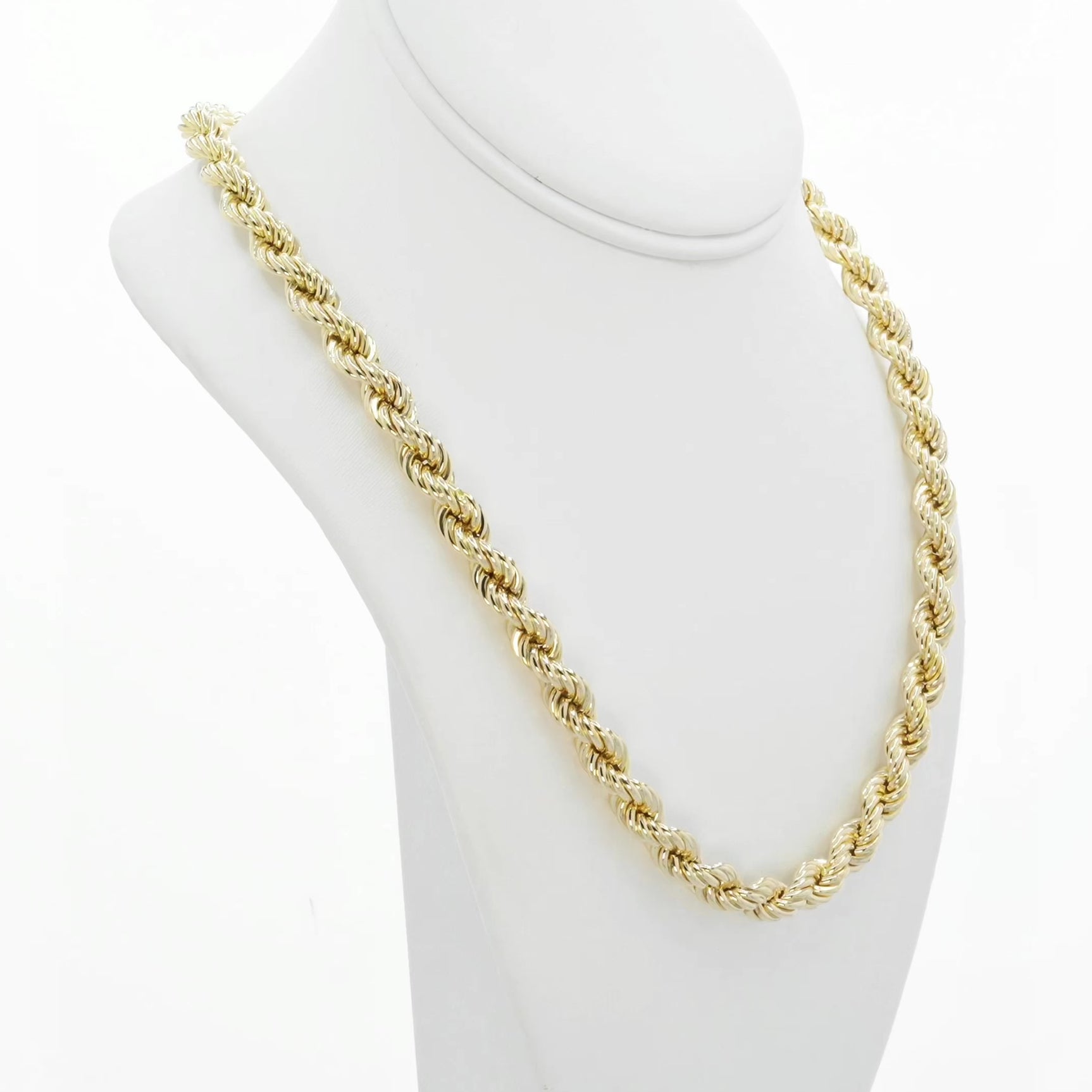 10K Yellow Gold Rope Chain Fine Jewellery Modaselle