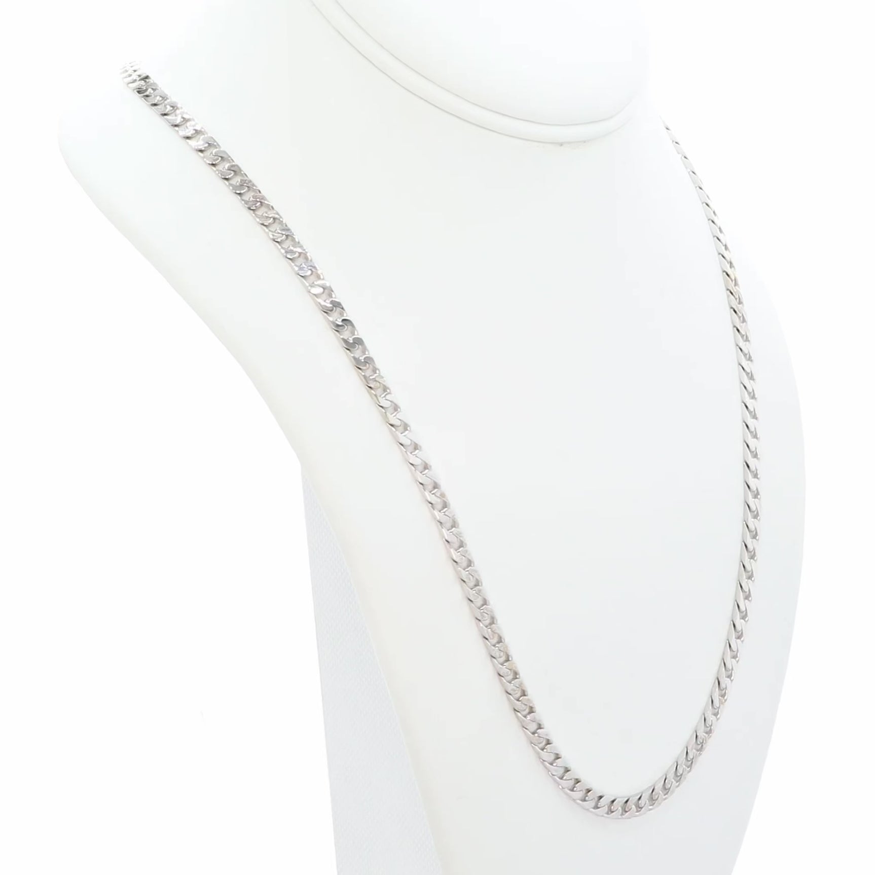 10K White Gold Curb Chain Fine Jewellery Modaselle