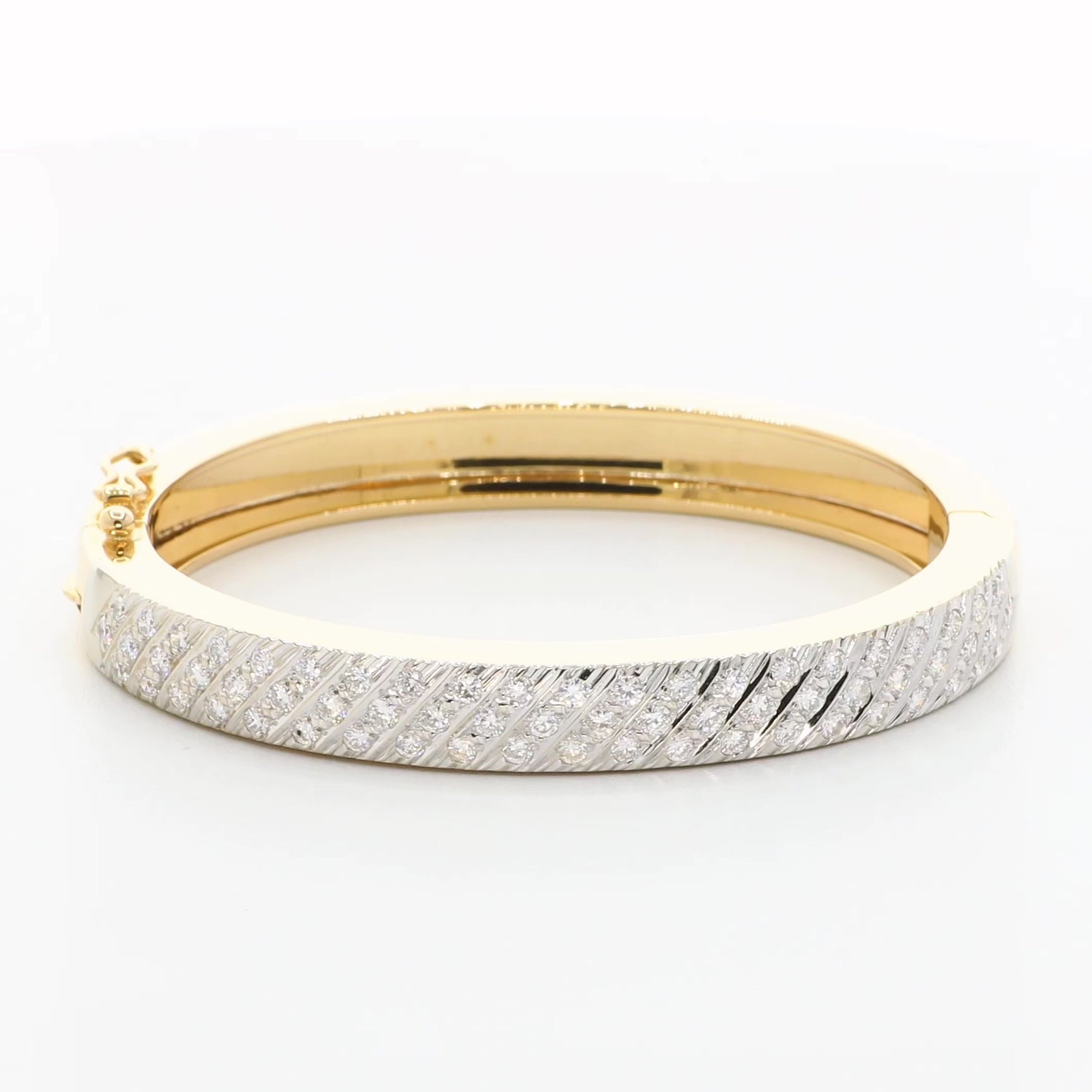 14K Yellow Gold 2.88 Carat Diamond Bracelet Fine Jewellery Modaselle