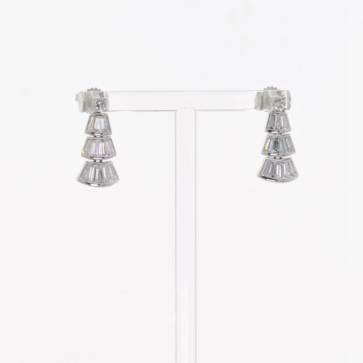 18K White Gold 2.02 Carat Diamond Earrings Fine Jewellery Modaselle