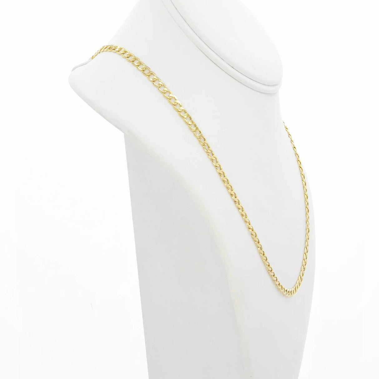 18K Yellow Gold Cuban Link Chain Fine Jewellery Modaselle