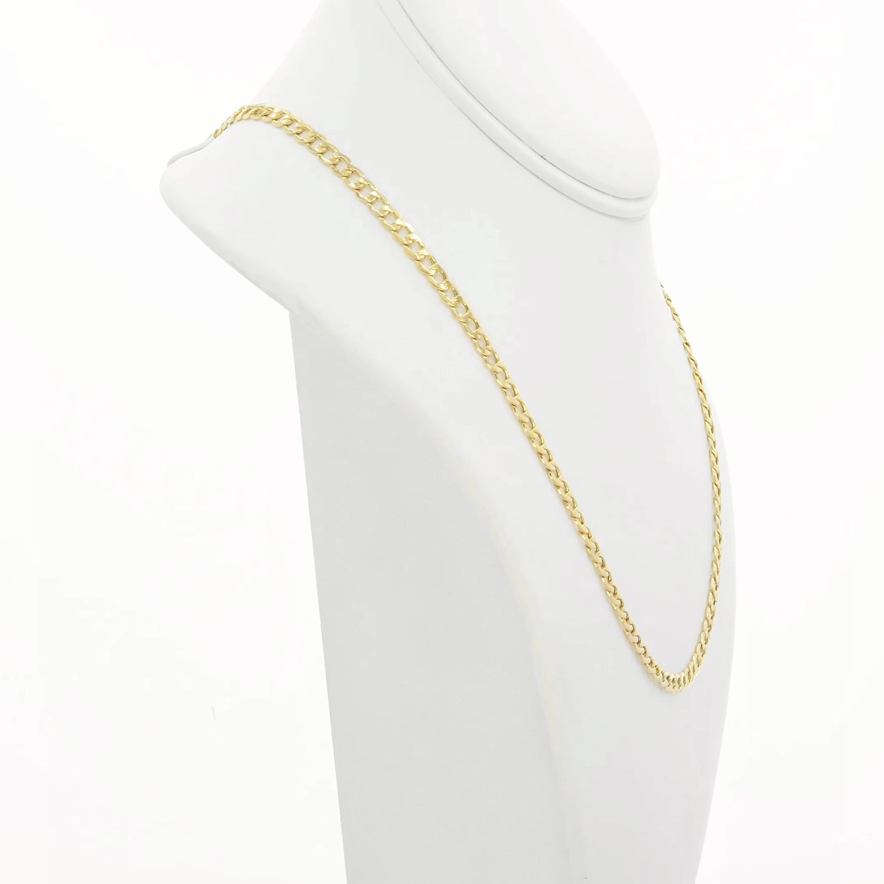 18K Yellow Gold Cuban Link Chain Fine Jewellery Modaselle