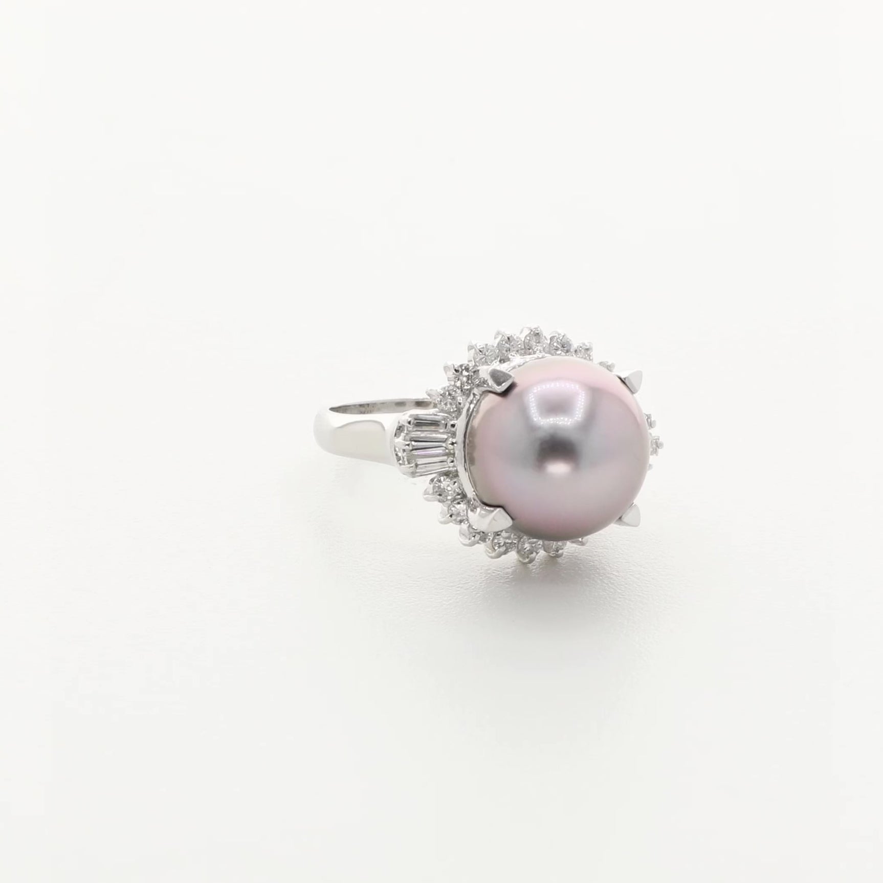Platinum South Sea Pearl & Diamond Ring Fine Jewellery Modaselle