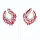 18K Gold Diamond Ruby Earrings Fine Jewellery Modaselle