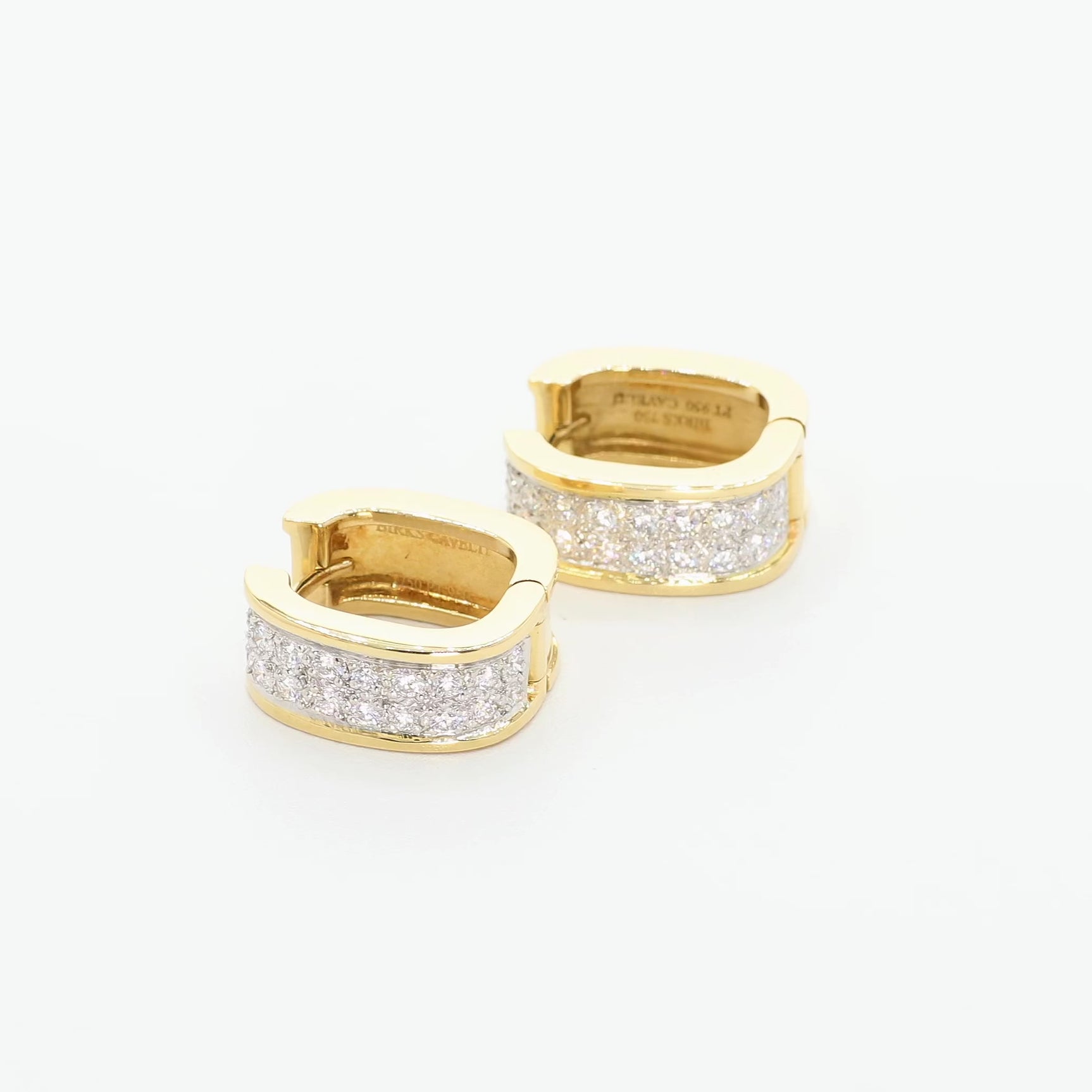 18K Yellow Gold 0.72 Carat Diamond Earrings Fine Jewellery Modaselle