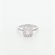 18K White Gold 1.18 Carat Radiant Cut Diamond Ring Fine Jewellery Modaselle