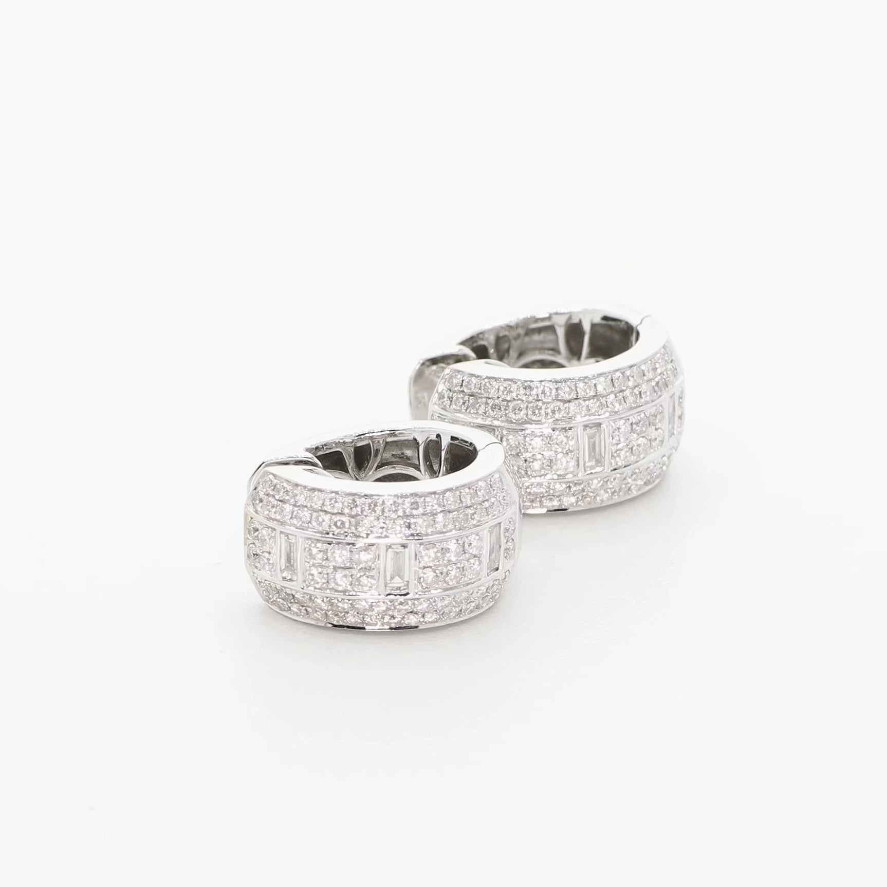 18K White Gold 2.06 Carat Diamond Earrings Fine Jewellery Modaselle