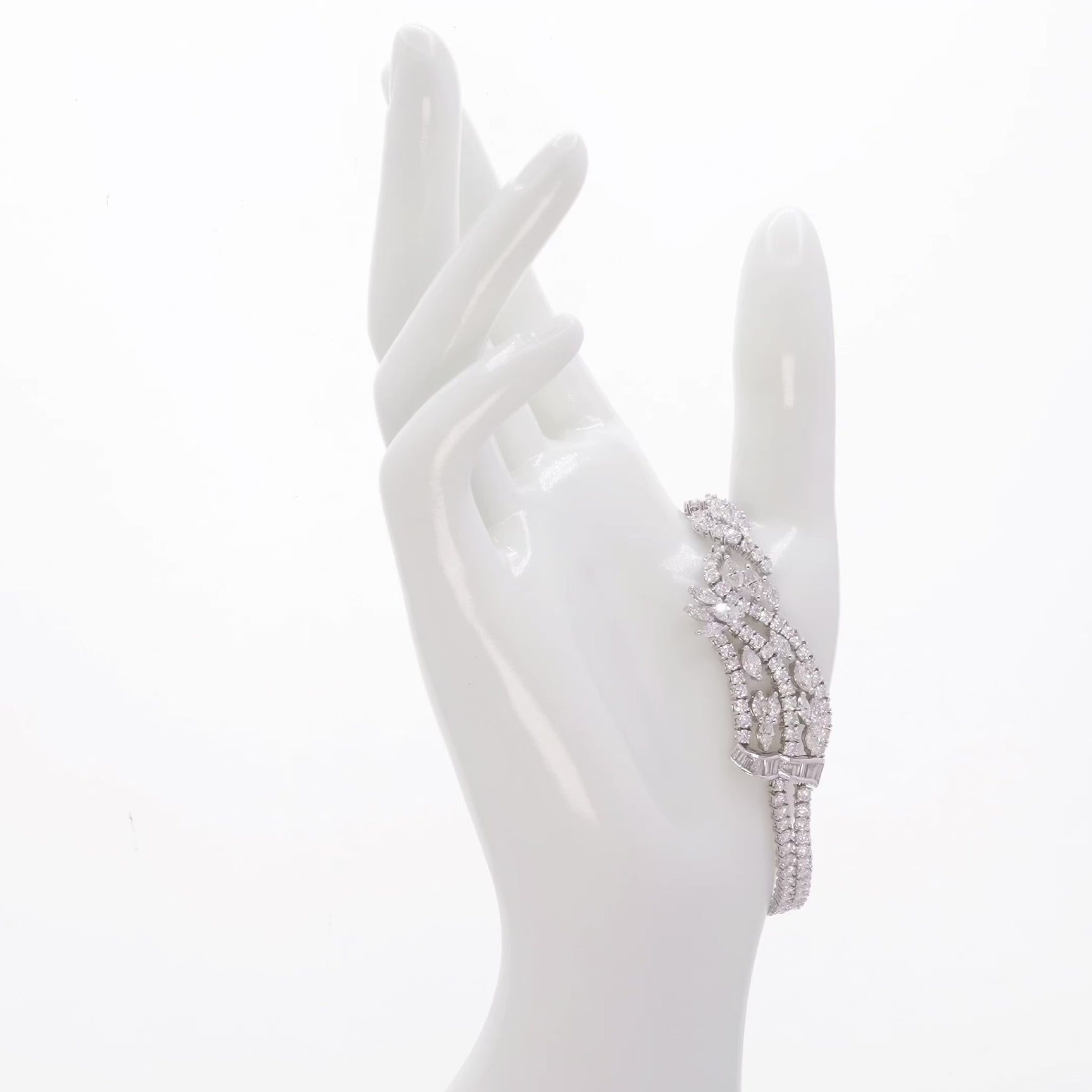 18K White Gold 9.08 Carat Diamond Bracelet Fine Jewellery Modaselle